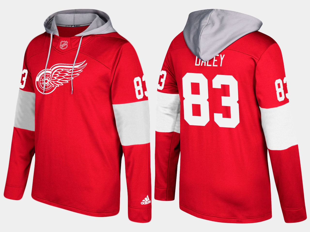 NHL Men Detroit red wings trevor daley red hoodie